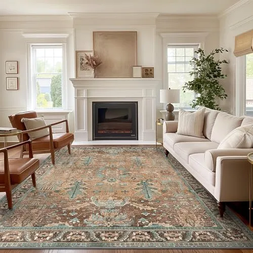 Bavni Vintage Medallion Rugs — Burnt Sienna