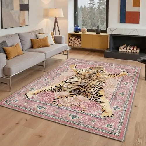 Bavni Tiger Rugs — Blush Hide