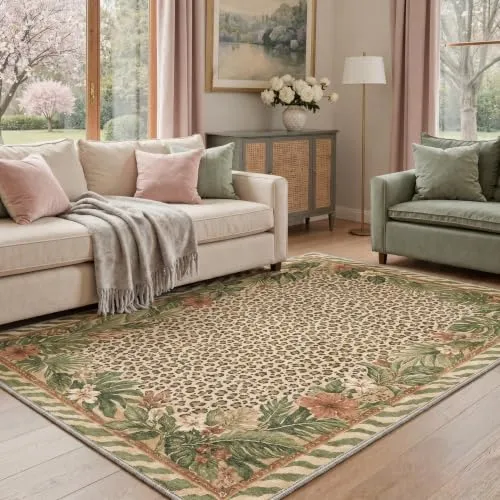Bavni Leopard & Cheetah Rugs — Warm Neutral