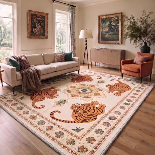 Bavni Tiger Rugs — Yellow